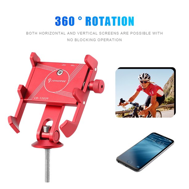 Soporte Para Teléfono Móvil De Bicicleta Soporte antideslizante para teléfono móvil de bicicleta, aleación de aluminio, a prueba de golpes