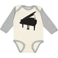 thumbnail image 3 of Inktastic Piano Silhouette Boys or Girls Long Sleeve Baby Bodysuit, 3 of 5
