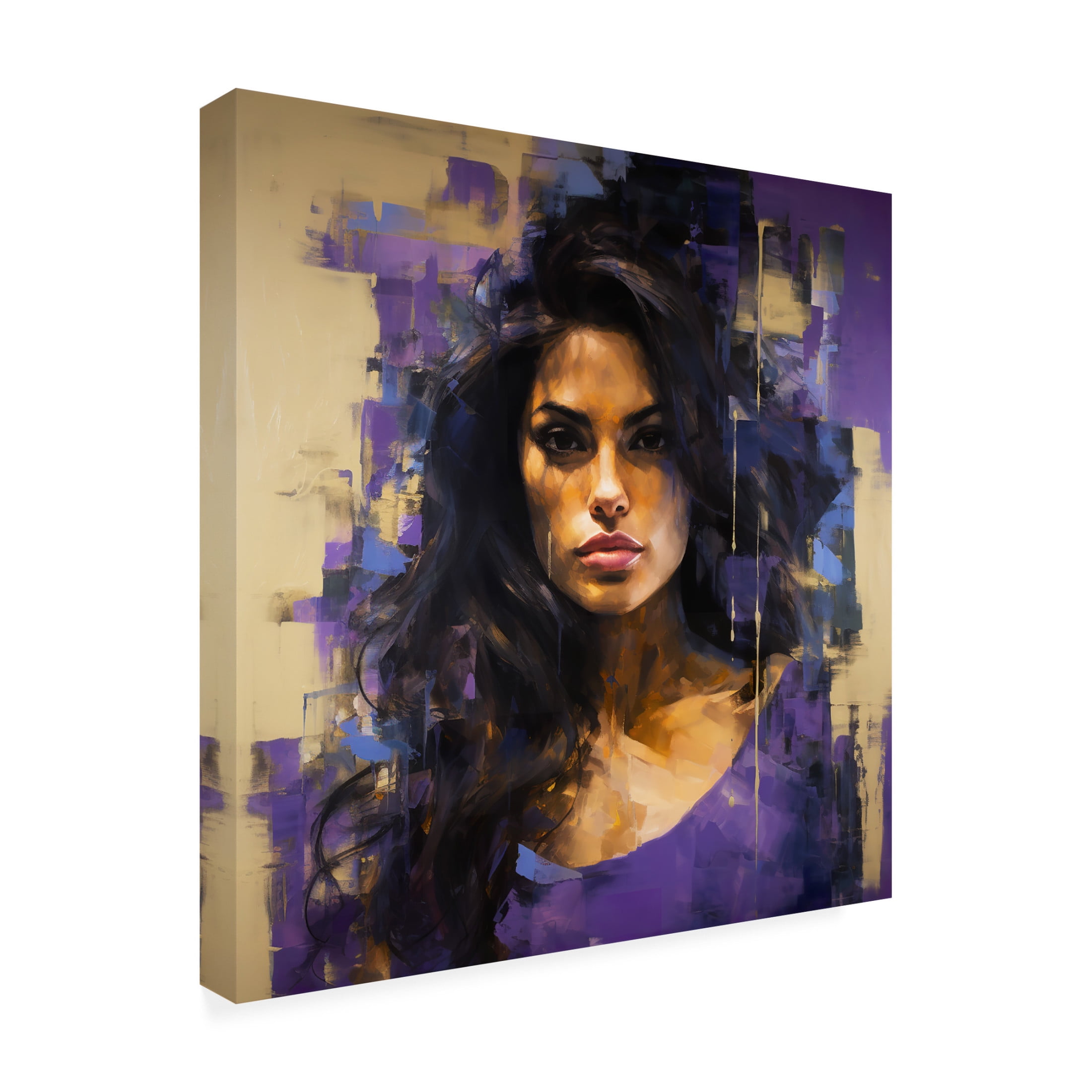 Canvas Wall Art - Ray Heere 'Colorful Model 10' Wall Art for Living Room, Bedroom, or Office Décor by Trademark Fine Art - 18 x 18 Inches