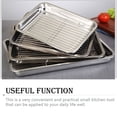 thumbnail image 2 of Billuyoard Colador Rectangular Platos de almacenamiento de verduras Utensilios para hornear de acero inoxidable Rejilla de enfriamiento de alambre Cocina y Comedor 40×30×4.8 cm Billuyoard HA067652-01, 2 of 6