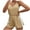 Khaki, variant on Fengqque Jumpers for Women with Overalls Casual Jumpsuits Plus Size Summer Solid Color Sling V-Neck Bodysuit Jumpsuit