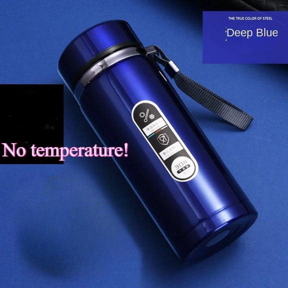 Smart Temperature Display Stainless Steel Thermos Bottle, 304 Insulated Water Bottle with Handle, 350/500/800/1000ML
