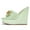 Pale Green, variant on XYD Women Gold Chain Wedge Platform High Heel Mule Slides Slip On Open Toe Sandals Party Wedding Dress Shoes Size 7 Green