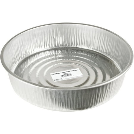 Performance Tool W54280 3.5-Gallon Galvanized Drain Pan - Rolled Edges, 16 In. Diameter, 4 In. Depth