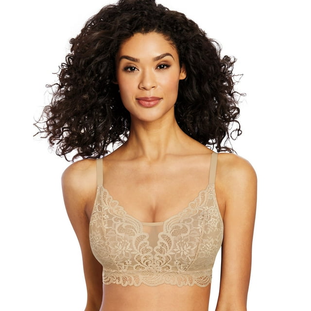 Bali Womens Lace Desire Wirefree Bra, L, Latte Lift
