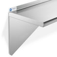 thumbnail image 2 of GRIDMANN 18" x 60" NSF Stainless Steel Kitchen Wall Mount Shelf w/ Backsplash, 2 of 7