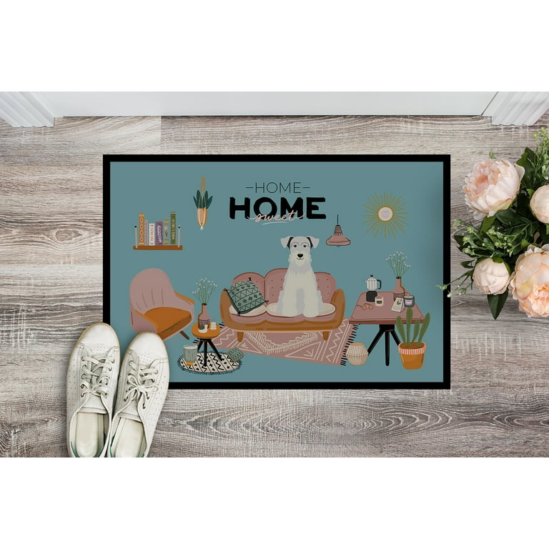MATSU♡ White Miniature Schnauzer Sweet Home Indoor or Outdoor Mat 18x27
