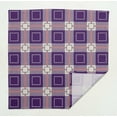 thumbnail image 4 of "S4Sassy Purple Plaid Check Cotton Napkin Printed Everyday Basic Washable Table Linen 20 x 20""(Pack of 4)", 4 of 8