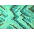 thumbnail image 1 of Ahgly Company Indoor Rectangle Abstract Turquoise Blue Modern Area Rugs, 7' x 9', 1 of 4