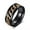 Black+Rose Gold, variant on 8 Colors Spinner Chain Rings Men's 316L Stainless Steel Anniversary Band Sz 7-12
