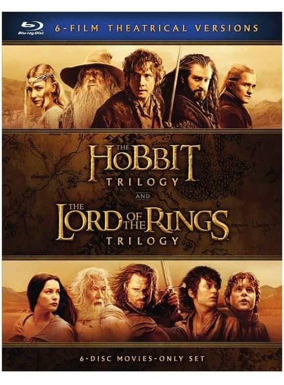 The Hobbit Trilogy / The Lord of the Rings Trilogy: 6-Film Theatrical Versions (Blu-ray)
