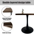 thumbnail image 6 of 27.6" Walnut Round Dining Table - Mid-Century Modern Bistro Table for Small Spaces, 6 of 10