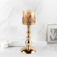 thumbnail image 4 of Candelabro de cristal dorado para comedor, sala de estar, de M 13x13x33cm Sunnimix candelabro de cristal, 4 of 7