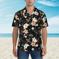 thumbnail image 4 of Daiia Lilies Flowers Hawaiian Shirt for Men Gentle Cotton Regular Short Sleeve Casual-XX-Large, 4 of 9
