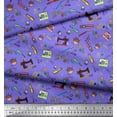 thumbnail image 3 of Soimoi Cotton Cambric Fabric Scissor,Buttons & Machine Sewing Printed Craft Fabric by The Yard 56 Inch Wide, 3 of 3