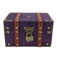 thumbnail image 2 of Caja de Cofre del Tesoro de Madera Vintage, Caja de la Caja del Cofre del Tesoro de Madera., 2 of 7
