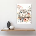 thumbnail image 4 of Artery8 Hedgehog in Wildflowers Modern Watercolour Pastel Living Room Large Wall Art Poster Print Thick Paper 18X24 Inch, 4 of 5