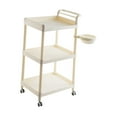 thumbnail image 4 of Organizador de almacenamiento rodante de 3 niveles, carrito utilitario rodante, carrito portátil para utensilios con ruedas giratorias para salón de Sin cajón, 4 of 8