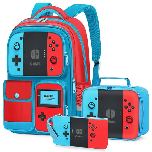 Set de mochila JIRAIKEI para gamer, bolsa de comida, 43 cm, estuche para lápices