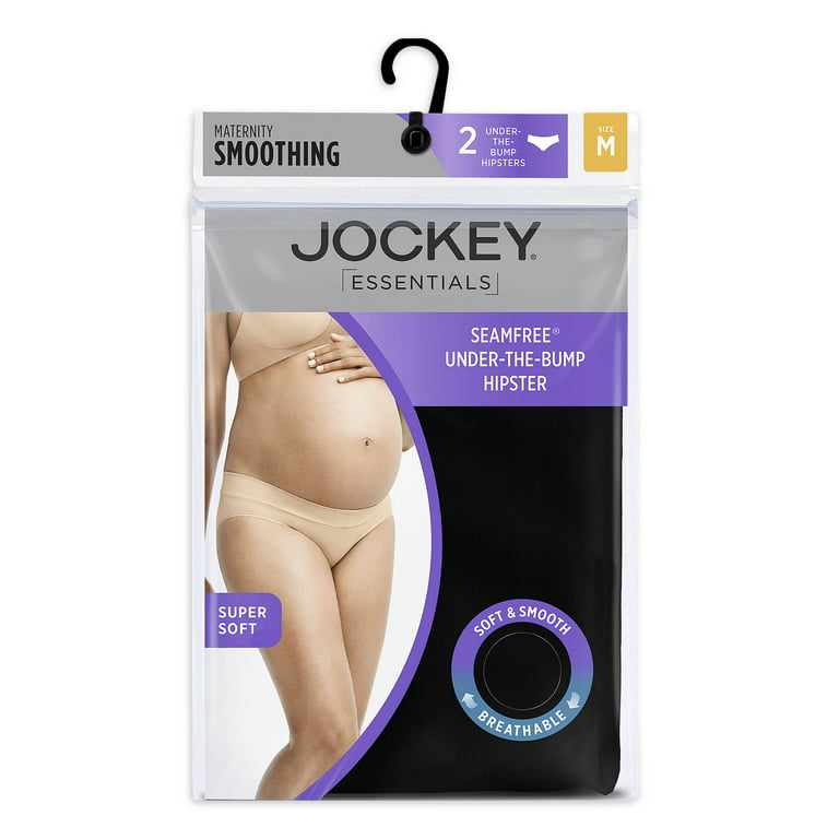 Jockey® Essentials Women's Maternity Underwear, Under The Bump Hipster,  Pregnancy Panties, Sizes S/M, L/XL, 1X/2X, 5667