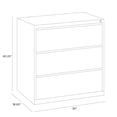 thumbnail image 5 of Hirsh 30"W HL10000 Series Metal 3 Drawer Lateral File Cabinet in Light Gray, 5 of 8