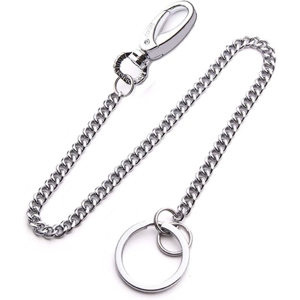 Llavero, 38 cm de largo Llavero resistente con clip para cinturón para hombres y mujeres