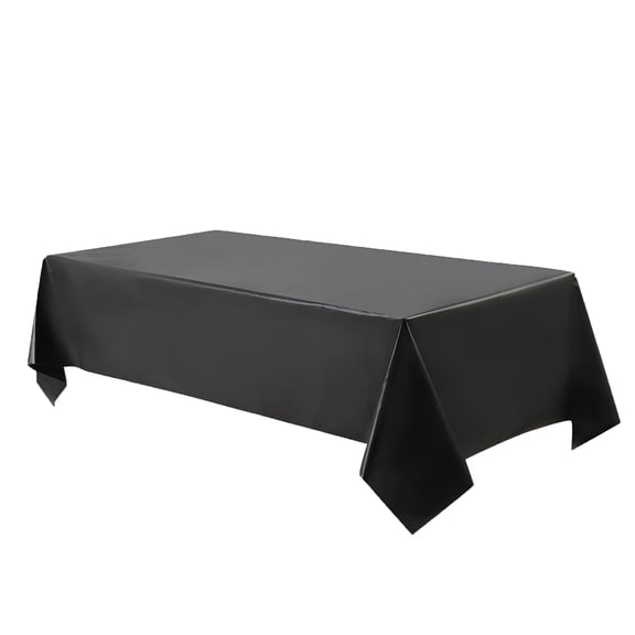 AUQ Tablecloths for Rectangle Tables Black High-Grade Tablecloth 54*108inch Thickened Solid Color Party Tablecloth Easy to Clean Quick Dry Tablecloth,Black