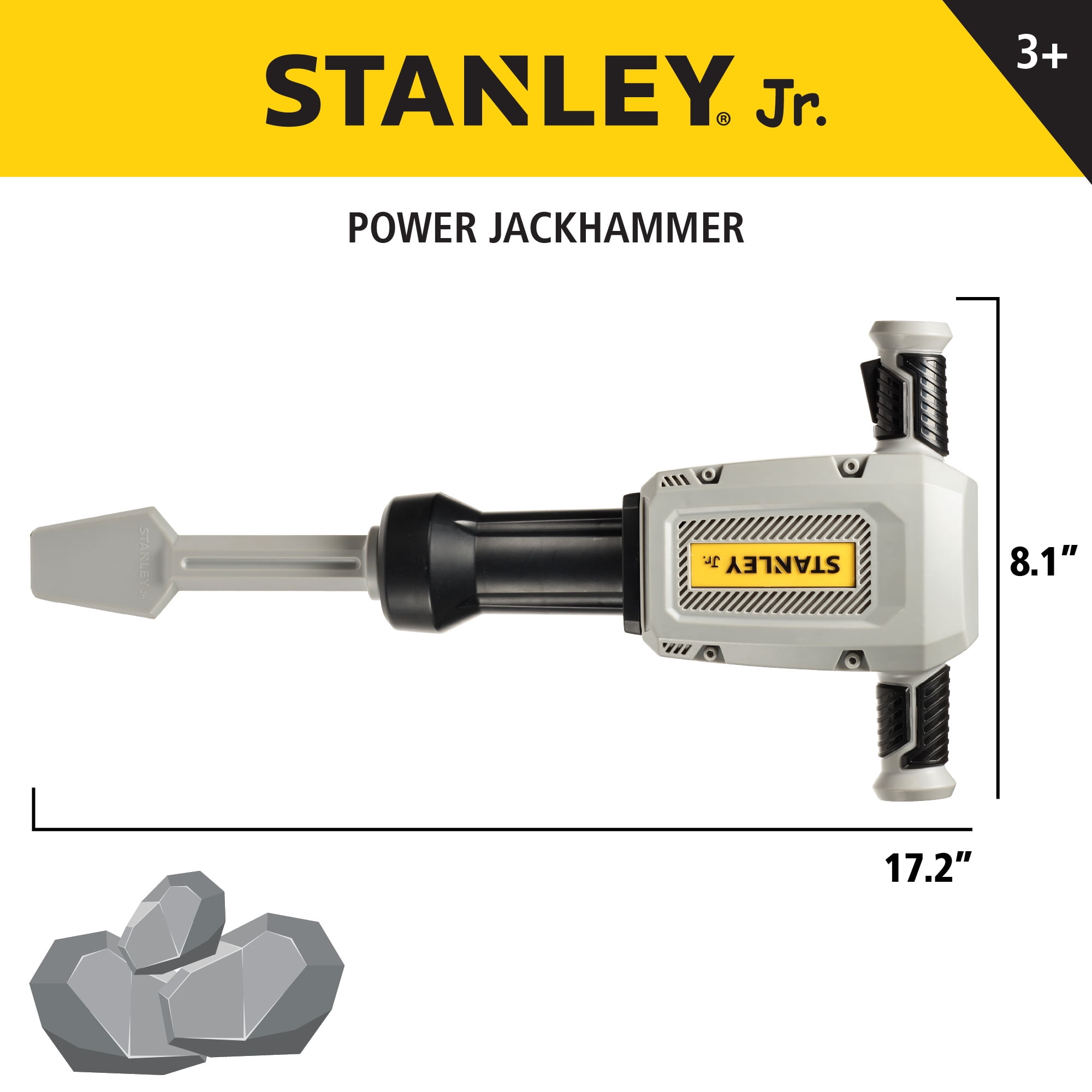STANLEY Jr Battery Operated Jackhammer, Play Construction Toy, Safe for Kids