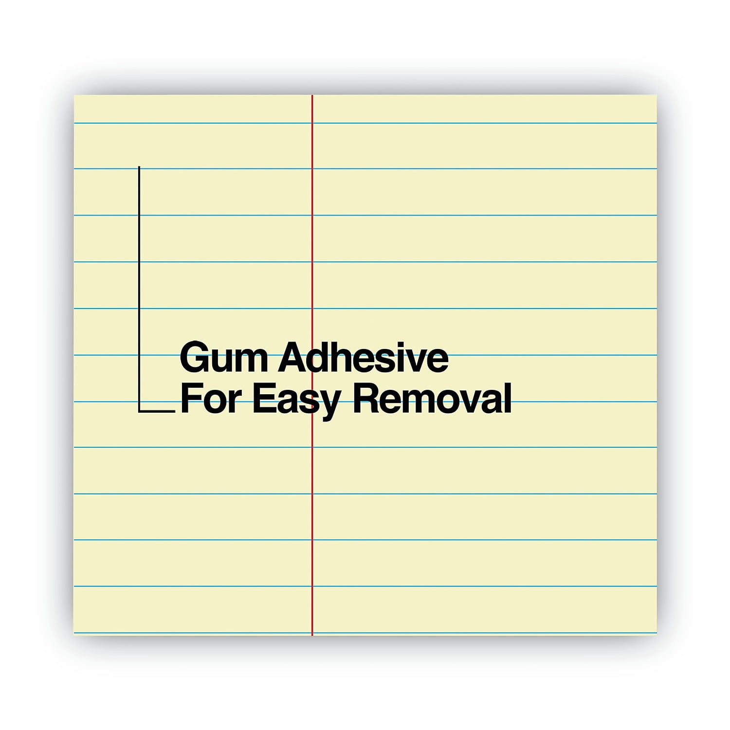 glu TOP PAD, NARROW RULE, ltr, CANARY (50 Sheets, 1-Dozen)