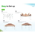 thumbnail image 5 of Quictent Pop up Canopy 12 x 12, One Person Set up Portable Instant Folding Shelter, Outdoor Canopy Tent with Extra Shade for Backyard, Patio, Party - Tan/Brown, 5 of 8