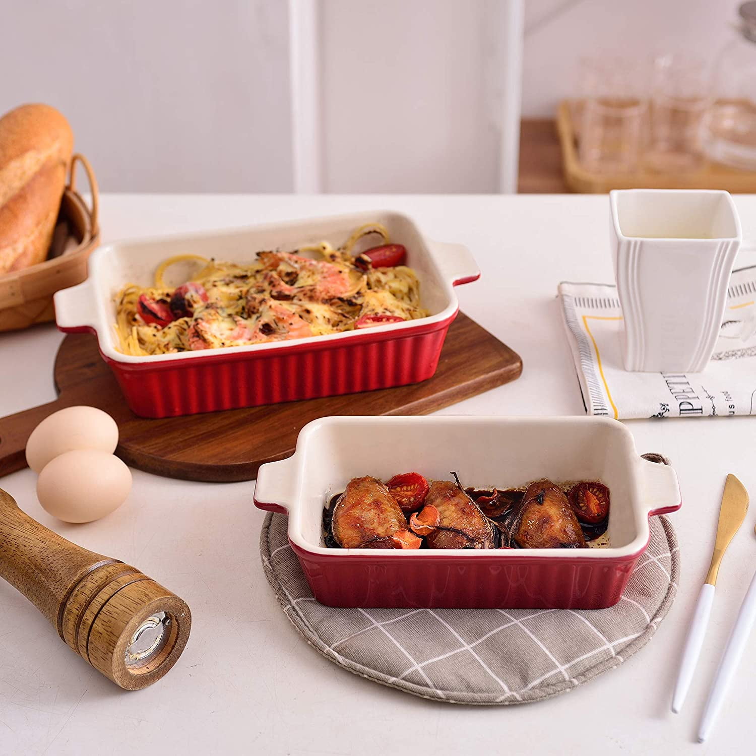 MALACASA 4-Piece Bakeware Set Baking Dishes - Bed Bath & Beyond