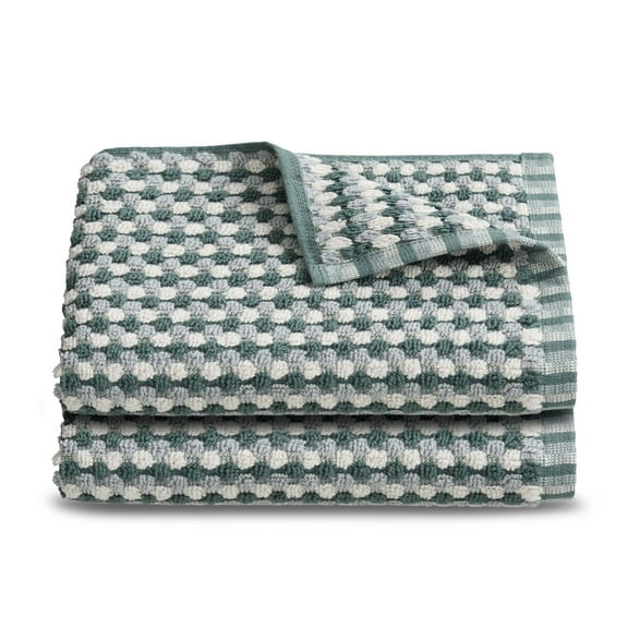 Martex Arcadia Gaea Slate 2-Pc Hand Towel Set, Soft, Absorbent, 100% Cotton