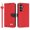 Red, variant on Allytechgroup Flip Wallet Case for Samsung Galaxy S24 FE, RFID Blocking PU Leather Phone Case with Credit Card Slot Shoulder Strap Wrist Strap Shockproof Back Cover for Samsung Galaxy S24 FE, Red
