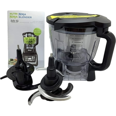 Genuine Ninja OEM 64oz (8 Cup) Food Processor Bowl Locking Lid Blade Kit for BN801 BL910 BL680 BL681 BL682 BL640 BL641 BL642 Blender
