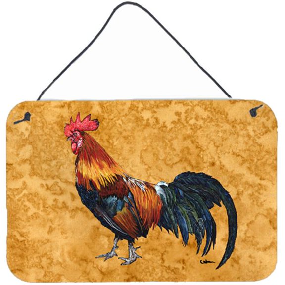 Rooster Indoor Aluminium Metal Wall Or Door Hanging Prints