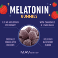 thumbnail image 5 of Melatonin Gummies for Kids | 0.5mg per Gummy | Gentle Rest Support for Children Ages 2+ with Lemon Balm & Chamomile | Non-GMO, Third-Party Tested | 60 Ct, 5 of 10