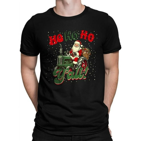 Ho Ho Ho Y'all - Santa Tractor Xmas T-shirt Men's
