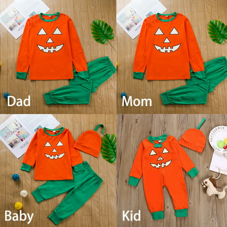 Family Matching Halloween Pajamas Set Adult Kids Outfit Sleepwear Nightwear
