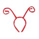 thumbnail image 3 of Diadema con antenas de animales, banda elástica para el cabello con dibujos animados para mujeres y niños, ideal para fiestas. Rojo, 3 of 9