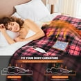 thumbnail image 4 of PMONPA Heated Weighted Blanket, Soft Electric Weighted Blankets for Adults, Flannel & Sherpa Heating Heavy Cozy Blanket (61"x81",15lb,Pink), 4 of 9