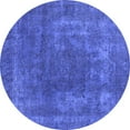 thumbnail image 1 of Ahgly Company Indoor Round Oriental Blue Industrial Area Rugs, 5' Round, 1 of 4