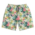 thumbnail image 5 of Goofa Tropical Flowers Printed Mens Swim Trunks Summer Quick Dry Short Beach Swimwear Bathing Suits-, 5 of 9