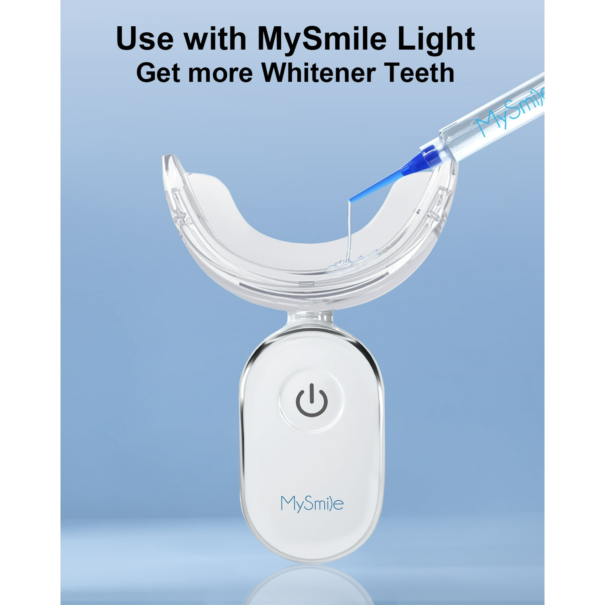 MySmile Teeth Whitening Gel Refill, Carbide Peroxide Whitening Gel for LED Teeth Whitening Kit, Non-Sensitive & Enamel Safe, Not Include Teeth Whitening Light, 10Pcs x 3ml Economy Packaging
