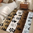thumbnail image 3 of Area Rug 48×72in, Cute Dog Paw Print Farm Wood Board Floor Carpet Living Room Rug, Pet Footprints Shadow Non-Slip Welcome Mat Indoor Rugs for Bedroom Dining Room, 3 of 9