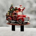 thumbnail image 4 of Letrero navideño de Papá Noel para jardín, decorativo, con toma de tierra, acrílico, para decoración navideña al aire libre, para patio, y céspe, 4 of 8