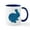 White/Navy Inside, variant on CafePress - Blue Glitter Silhouette Easter Bunny Mugs - 11 oz Ceramic Mug - Novelty Coffee Tea Cup