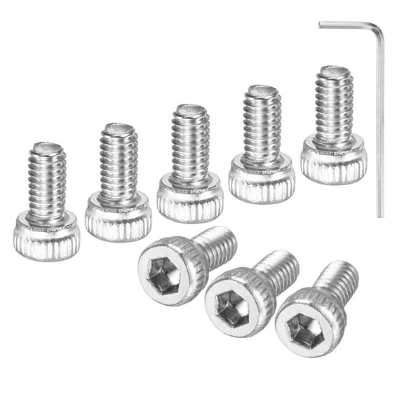 Uxcell 50-Pack M2.5 x 5mm Hex Socket Head Cap Screws Bolts, 304 Stainless Steel Machine Bolt Full Thread Precision Fasteners