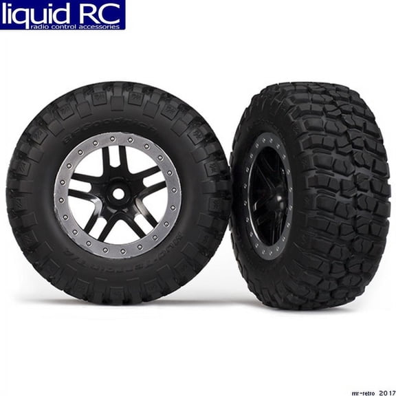Traxxas BFGoodrich KM2 Tire w/Split-Spoke Rear Wheel (2) (Black) (Standard)