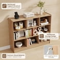 thumbnail image 6 of Spaco 3-Tier Open Bookcase 8-Cube Floor Standing Storage Shelves-Natural, Tall Bookshelf, Shelves for Living Room, Home Office, Bedroom, Balcony, 6 of 7