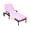 Pink, variant on Muka Cotton Beach Pool Lounge Chair Cover Terry Bath Towel with Side Pockets, 29" x 85"-White